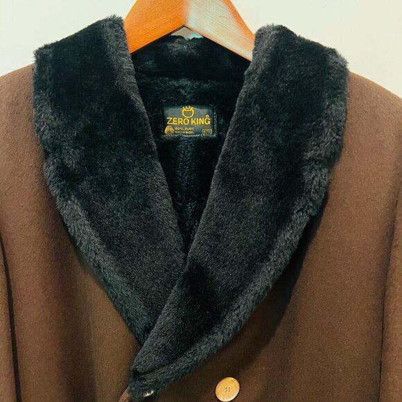 Vintage Zero King - Double Breast Wool Coat Size Large 42 L - Picture 16 of 16